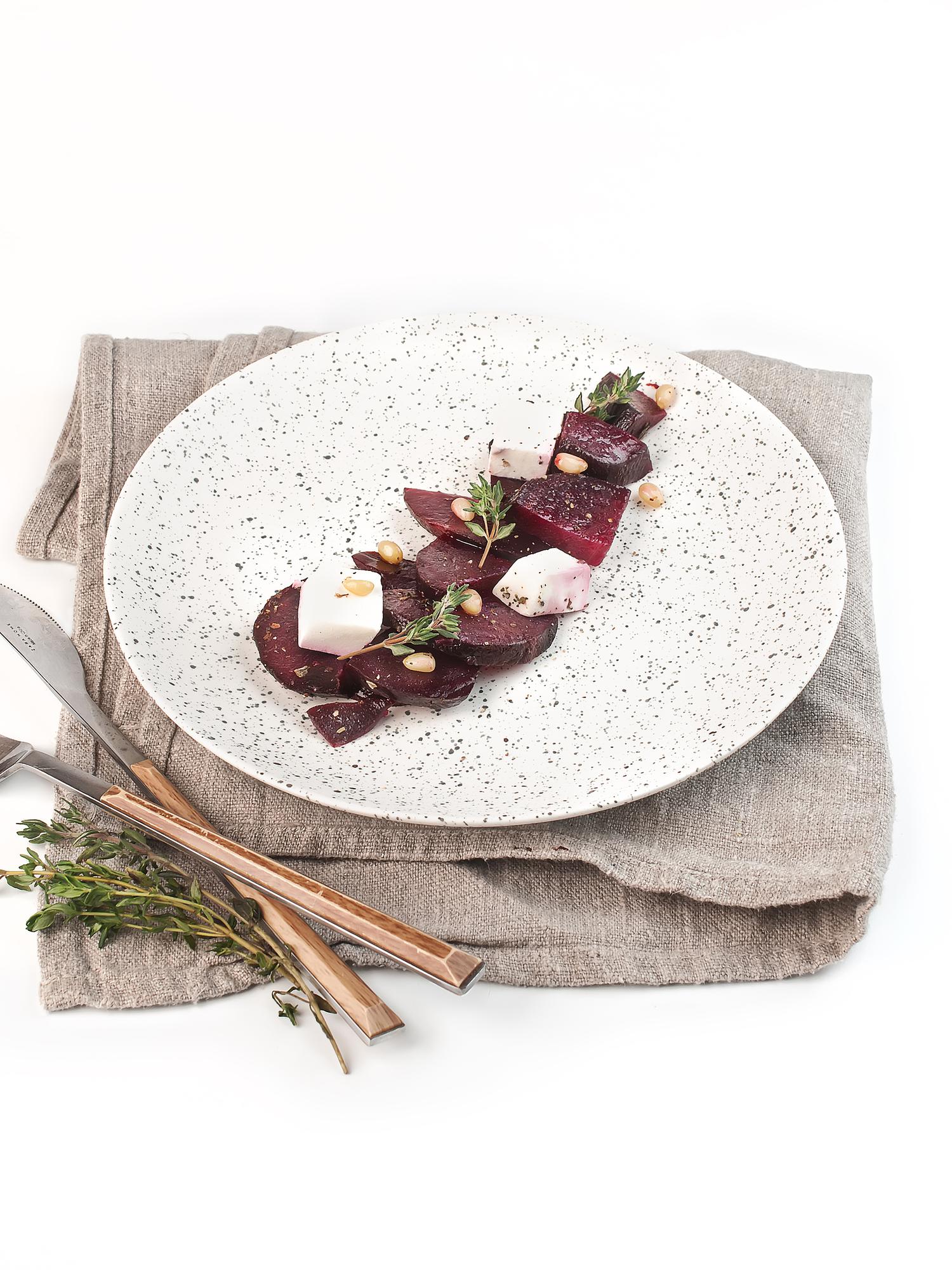 Finished seasonal starter plated elegantly
